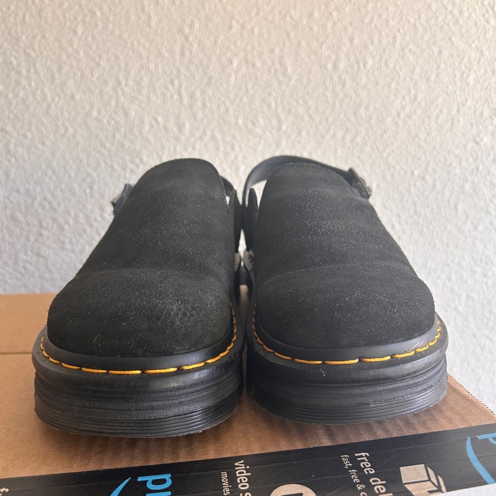 Dr. Martens Black Suede Slingback Platforms - Picture 4 of 5